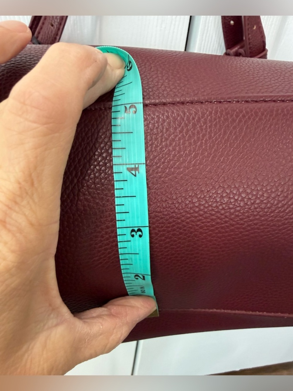 Glitz Girlz Boutique Burgundy Soft Pebbled Vegan Leather Shoulder Bag NWT - Picture 13 of 14